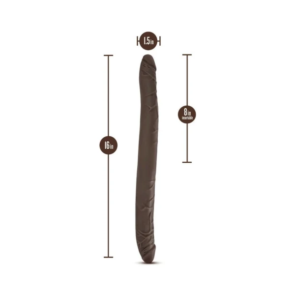 Dr Skin 16 inches Double Dildo Chocolate Brown — image 8 of 10