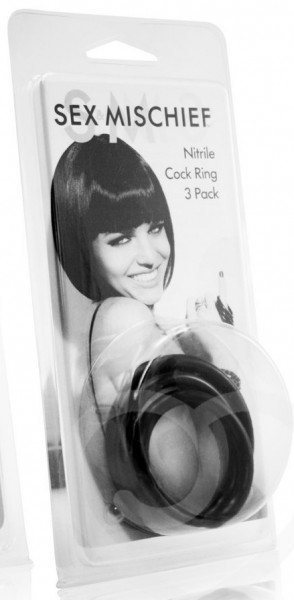Sex & Mischief Nitrile Cock Ring 3 Pack
