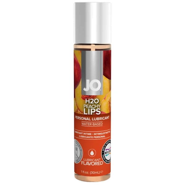 System Jo H2O Peachy Lips - Water-Based Flavored Lube | 1oz