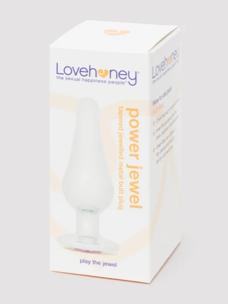 Lovehoney Jeweled Metal Tapered Butt Plug 3 inch