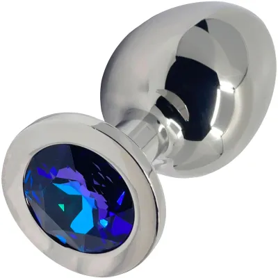 Pretty Plugs Heliotrope Crystal And Stainless Steel Butt Plug Large