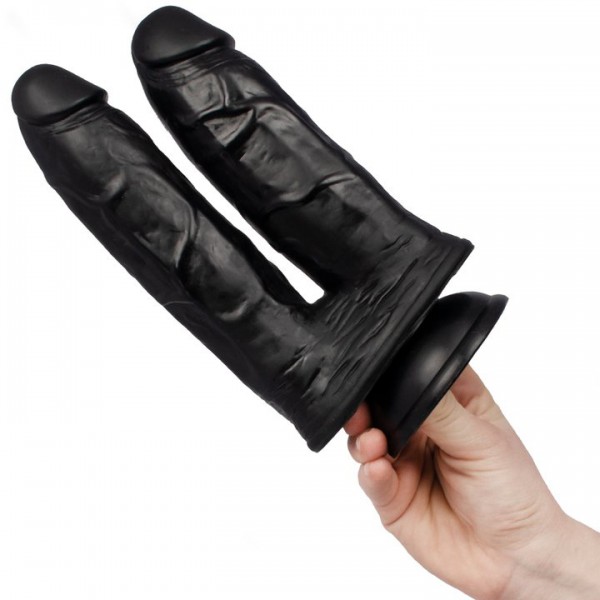 The Fulfiller Monster Black Double Penetration Dildo – 9 Inch — image 5 of 5