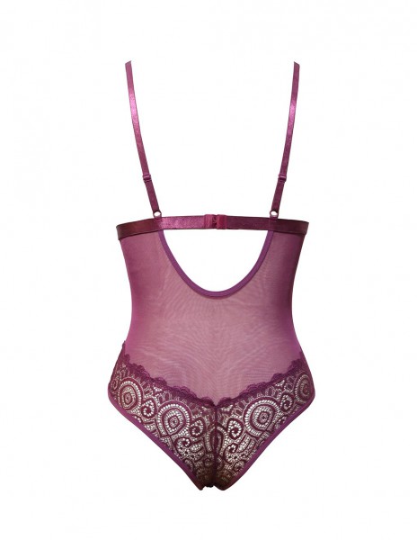 Oh La La Cheri Mesh And Swirl Lace Teddy