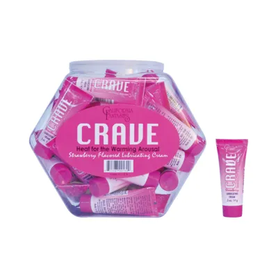 Crave Heat warming Strawberry Flavored Lubricating Cream bowl Of 36