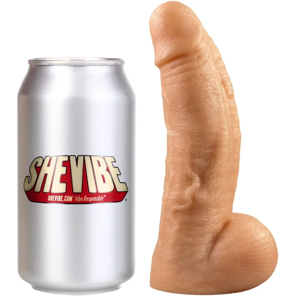 The Small Titan Platinum 6" Silicone Ultrarealistic Dildo With Balls By Uberrime - Vanilla