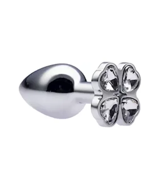 Kink Range Flower Gem Butt Plug - 2.8 Inch - White - Small — image 2 of 2