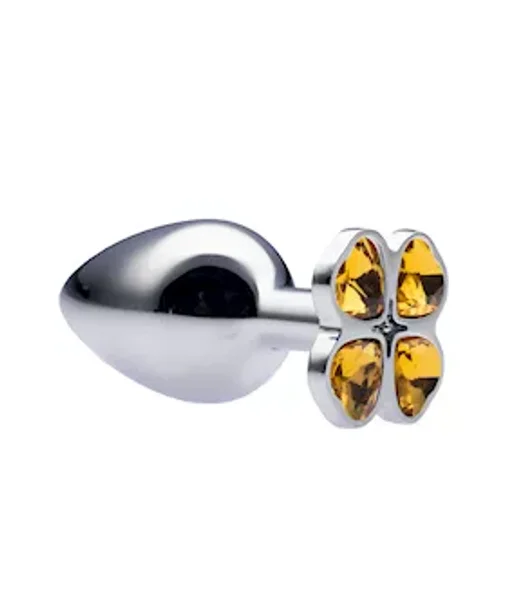 Kink Range Flower Gem Butt Plug - 3.2 Inch - Yellow - Medium — image 4 of 6