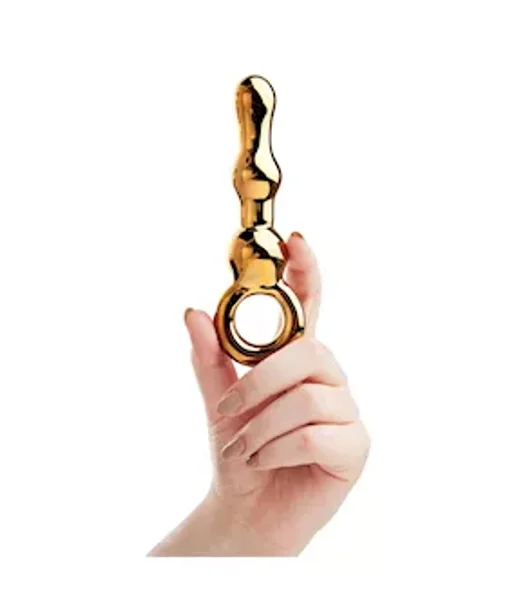 Lucent Aperto Gold Glass Butt Plug - Gold - 6.1 Inch — image 6 of 6