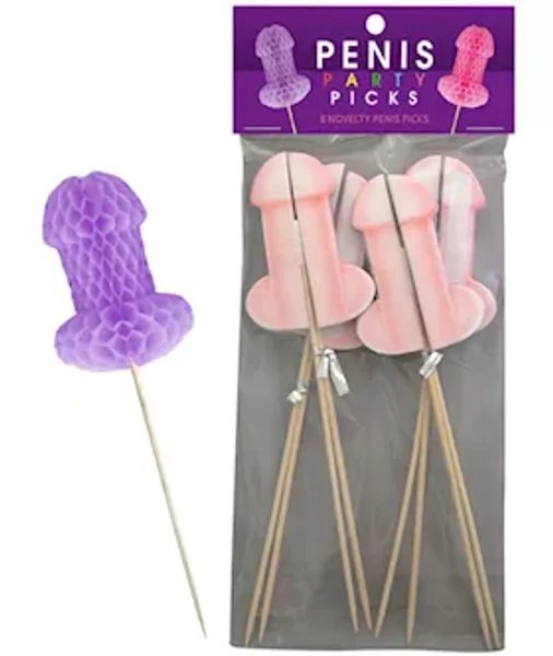 Penis Honeycomb Tissue Party Picks — image 2 of 2