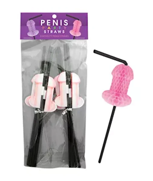Penis Honeycomb Tissue Party Straws — image 2 of 2