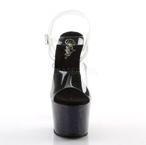 7 inches Heel, 2 3/4 inches PF Ankle Strap Sandal w/ Shatter Effect — image 2 of 4