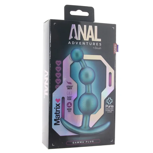 Anal Adventures Matrix Gamma Silicone Butt Plug By Blush - Neptune Teal
