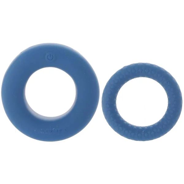 Link Up Optimum Vibrating Cock Ring Set Blue — image 4 of 8