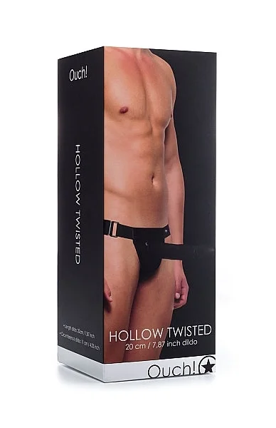 Hollow Twisted Strap On - Black -