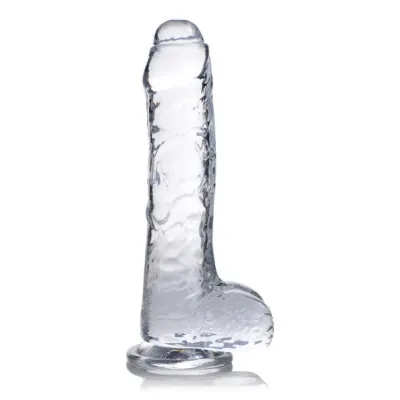 Jock C thru Dildo With Balls 8 Inch