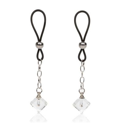 Nipple Play Non piercing Nipple Jewelry Crystal Gem Clear 4 75 Inch