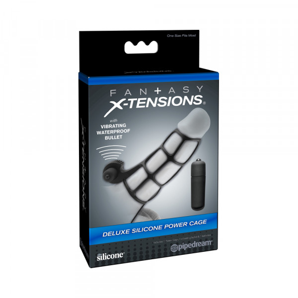 Deluxe Silicone Power Cage - Black