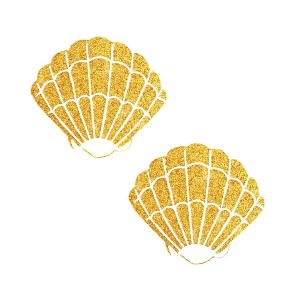 Neva Nude Pasty Shells Glitter Gold