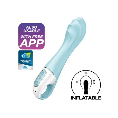Satisfyer Air Pump Vibrator 5 Plus Inflatable G Spot Vibrator Blue