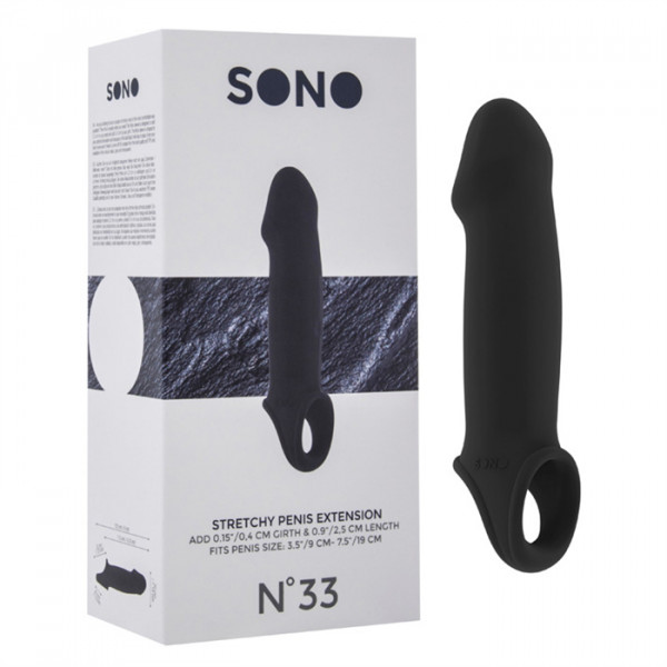 N033 STRETCHY PENIS EXTENSION GREY SONO