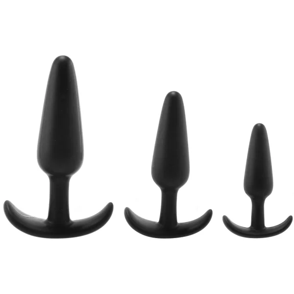 Anal Essentials 3-Piece Silicone Trainer Set - Black