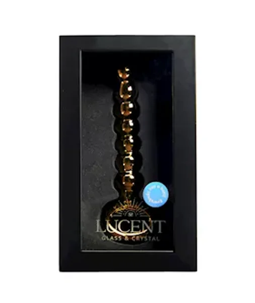 Lucent Magique Gold Glass Beaded Butt Plug - Gold - 6.4 Inch — image 6 of 7