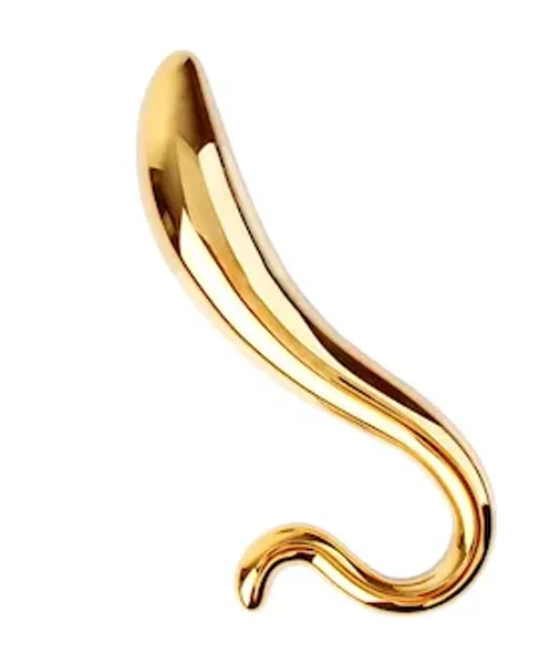 Lucent Aura Gold Glass Butt Plug - 7.2 Inch - Gold - 7.2 Inch — image 6 of 7