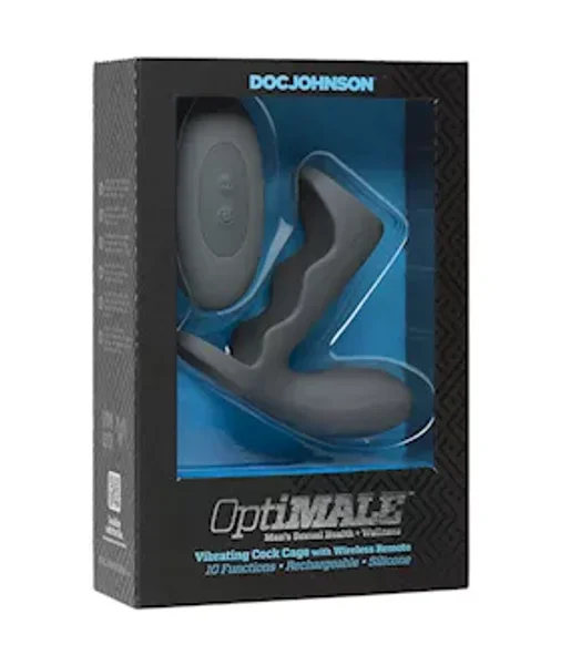 Optimale - Remote Controlled Vibrating Cock Cage  - Dark Grey — image 9 of 14