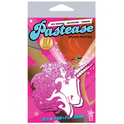 Unicorn Hot Pink Glitter On White Pasties O S