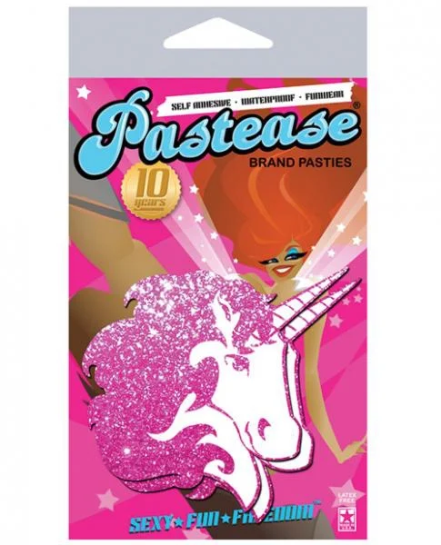 Unicorn Hot Pink Glitter On White Pasties O/S — image 4 of 4