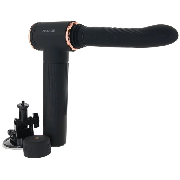 Too Hot To Handle Silicone Thrusting Vibrating Dildo With Suction Cup Stand By Evolved Novelties