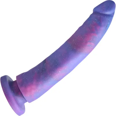 Magic Stick Glitter 8 Purple Silicone Dildo
