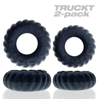 Truckt 2 Piece Cockring Set Atomic Jock Night Black