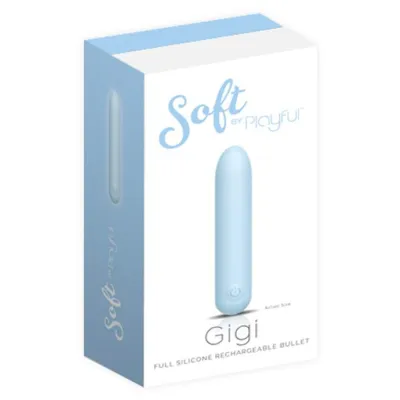 Soft by Playful Gigi Full Silicone Rechargeable Bullet Blue
