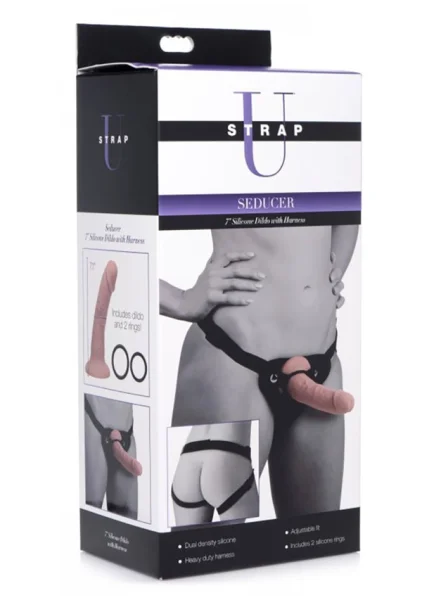 Seducer 7 Inch Silicone Dildo With Harness