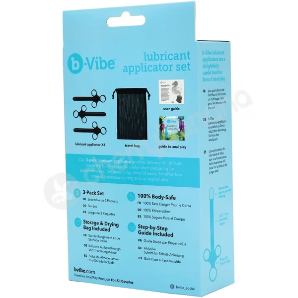 B-vibe Lubricant Applicator Black 3pk Set