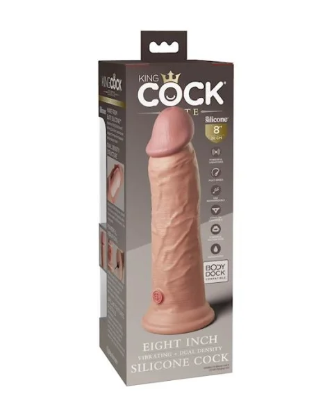 King Cock Elite Dual Density Vibe Silicone Dildo