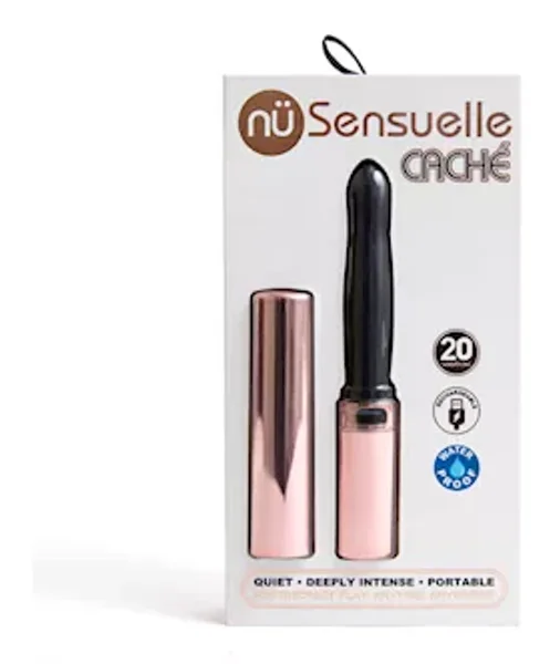 Sensuelle Cache Vibrator - Black / Gold - 7 Inch — image 6 of 6