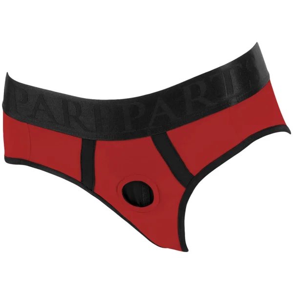 SpareParts Tomboi Harness Briefs - Red Pepper, Medium 30" - 37"