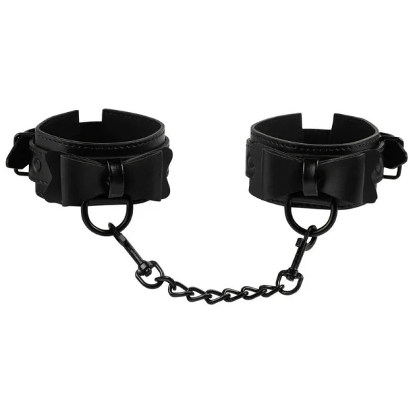 Sincerely Bow Tie Cuffs By Sportsheets - Black