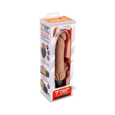 Pc Realistic Vibe W clit Stim 7 Mocha