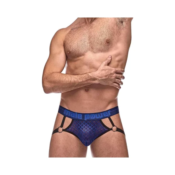 Mp Diamond Mesh Jock Ring Nav Lx