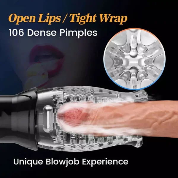 Cyclone Blowjob Rechargeable Rotating Vibrating Oral Sex Penis Masturbator