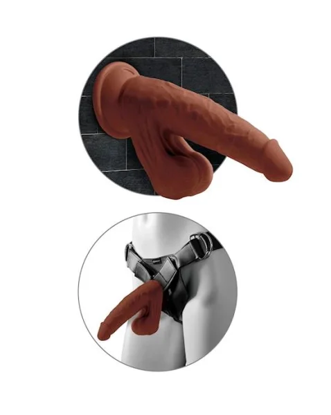 King Cock Plus Triple Density Cock With Swinging Balls - 8 Inch