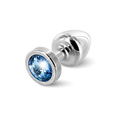 Anni Round T1 Jeweled Butt Plug Silver 25mm