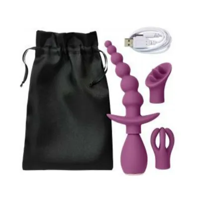 Gift Sets Cloud 9 Health Wellness Anal Clitoral Nipple Massager Kit Plum