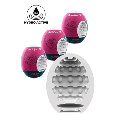 Satisfyer Masturbator Eggs 3 Piece Set Bubble