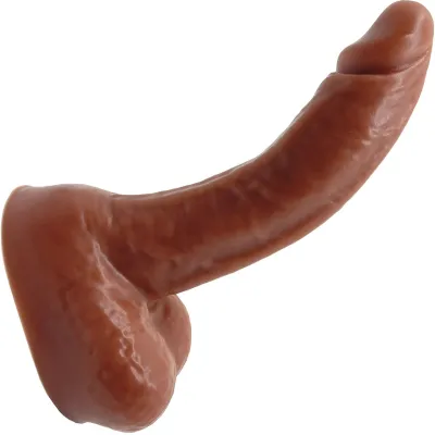 WEE Daddy Dante 6 Platinum Silicone Realistic Dildo With Balls By Dee s Big Daddies Chocolate