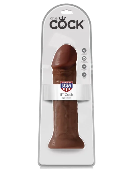 King Cock 11" Cock - Brown