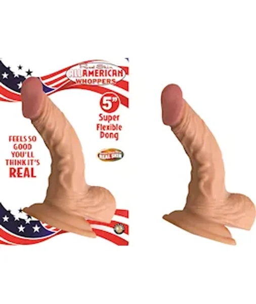 Nass Toys Curved Dildo With Balls - 5 Inch - White - 5 Inch — image 2 of 2